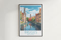 bruges travel poster hanged on the wall belgium