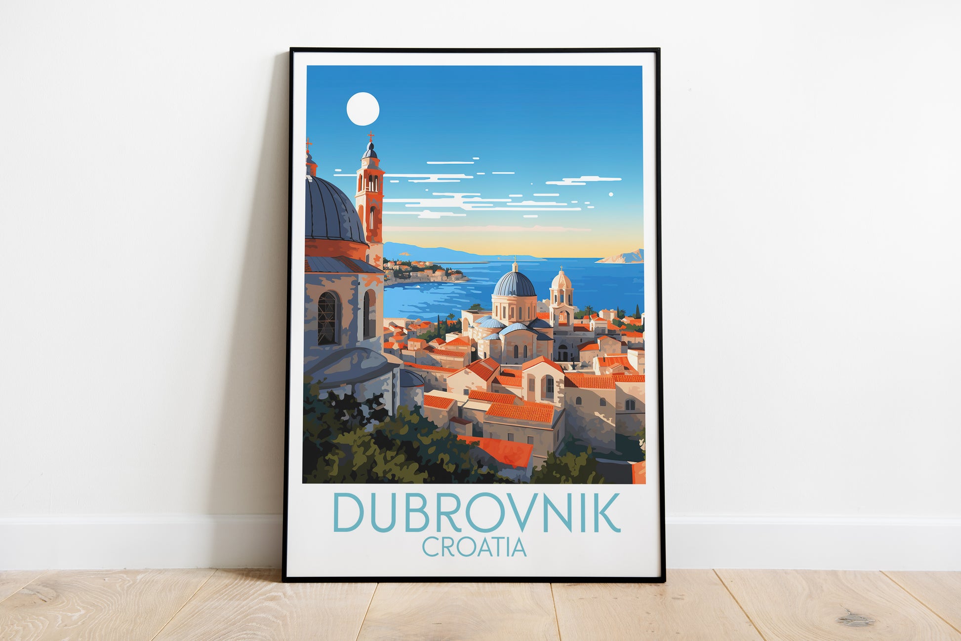 dubrovnik travel poster on the ground croatia