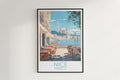 nice travel poster hanged on the wall france