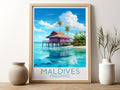 maldives travel poster for kitchen maldives