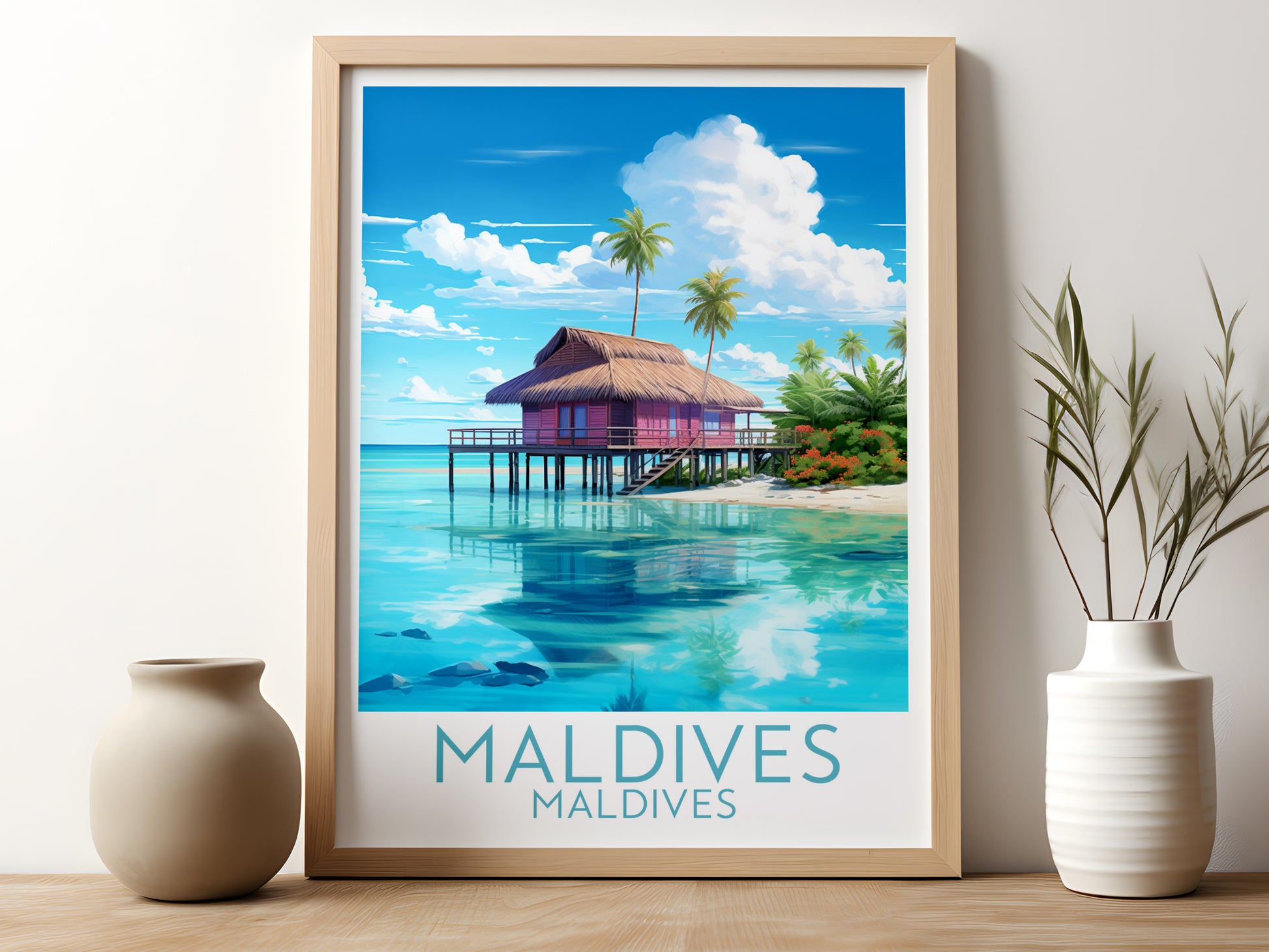 maldives travel poster for kitchen maldives