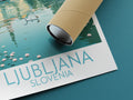 ljubljana travel poster rolled slovenia