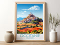 occitanie travel poster for kitchen france