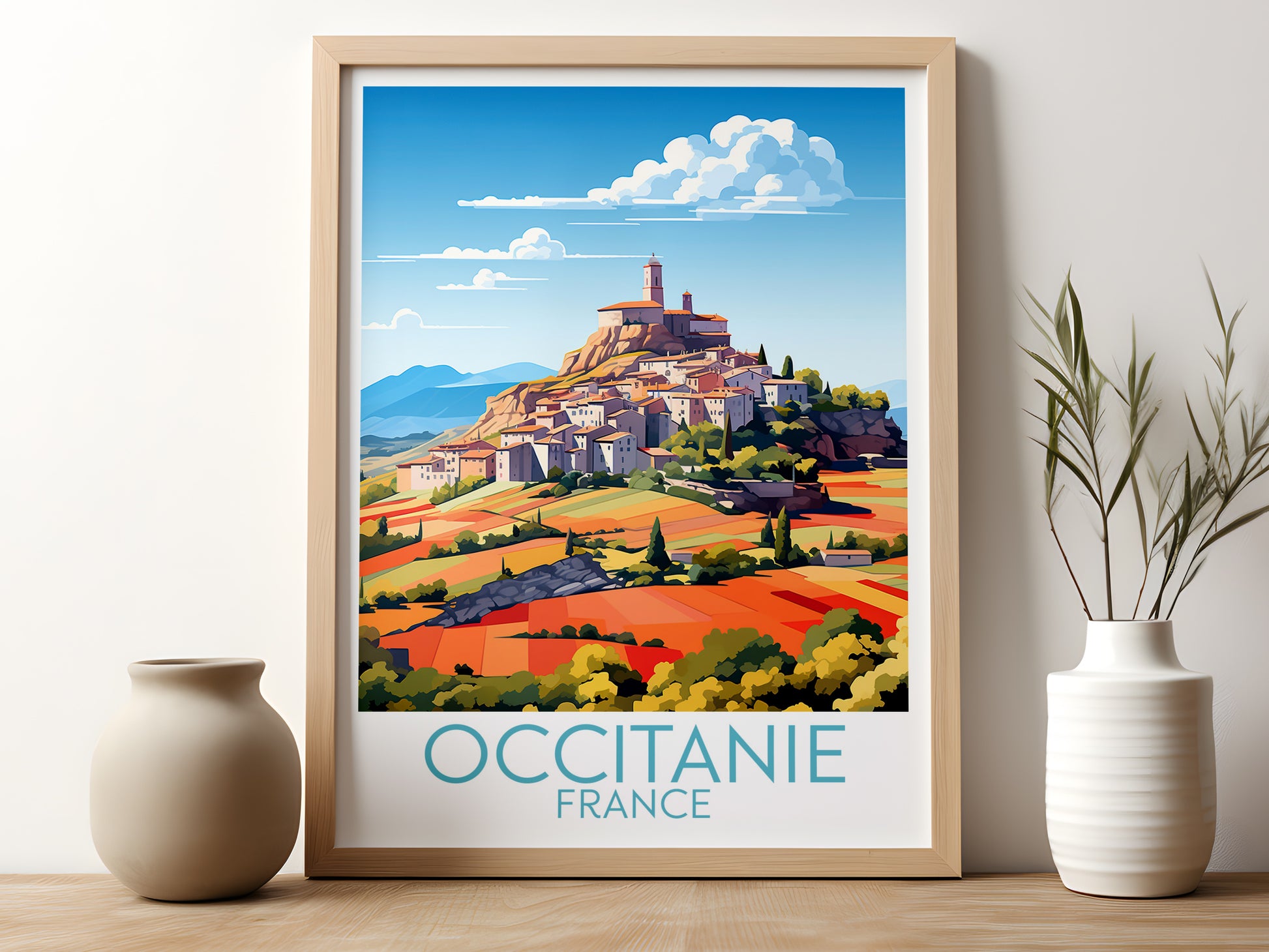 occitanie travel poster for kitchen france