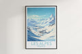 les alpes travel poster hanged on the wall france