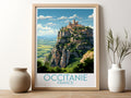 occitanie travel poster for kitchen france