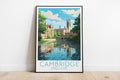 cambridge travel poster on the ground england