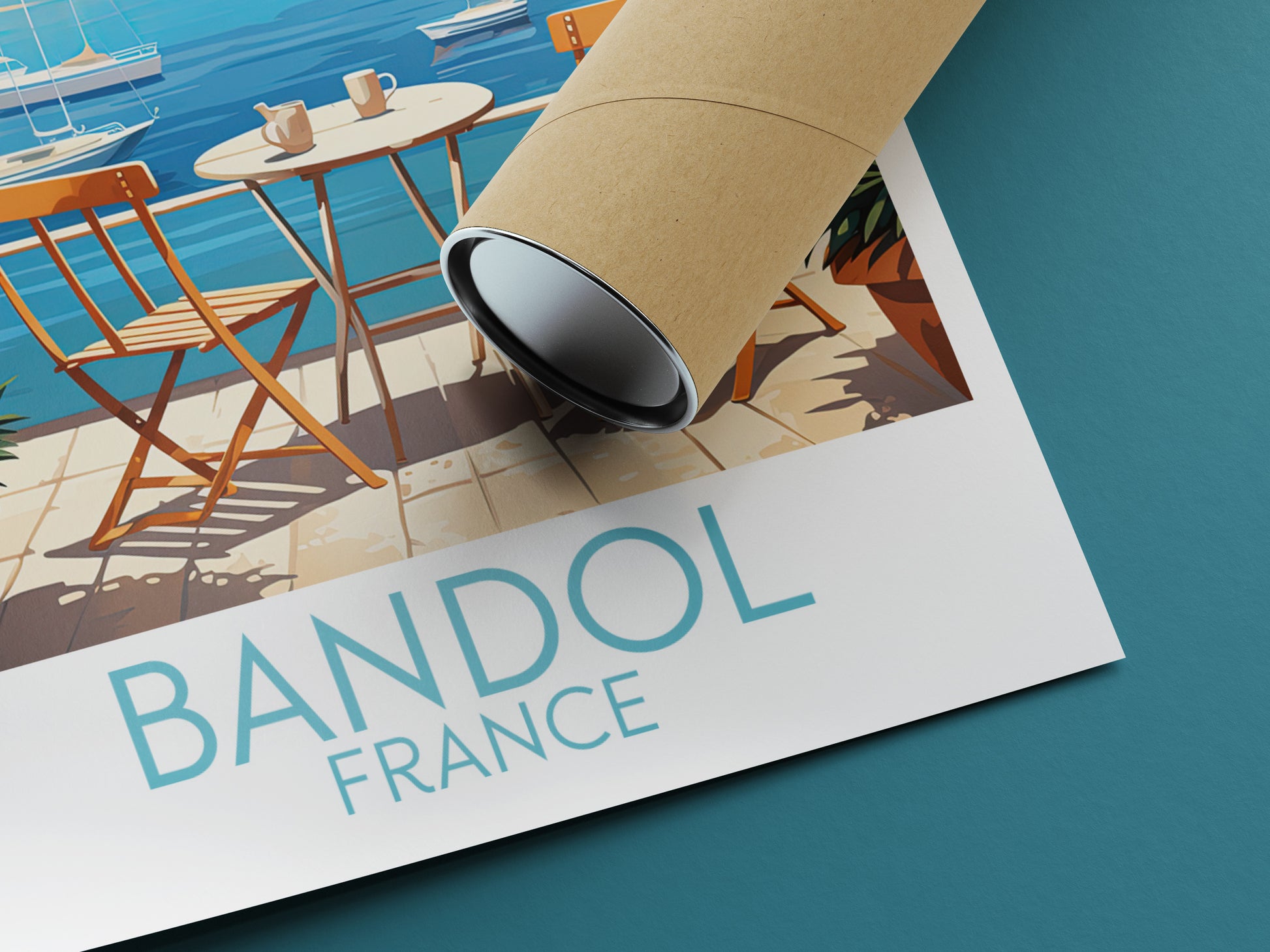 bandol travel poster rolled france