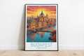 budapest travel poster on the ground hungary