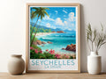 seychelles travel poster for kitchen la digue