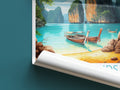 phi phi islands travel poster roll up thailand