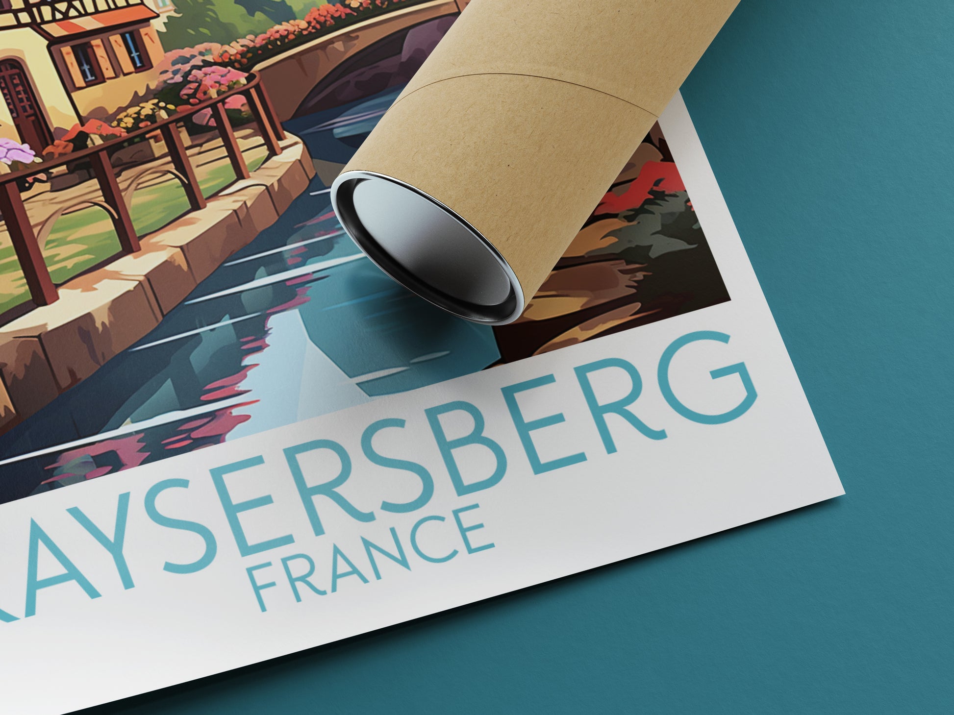 kaysersberg travel poster rolled france