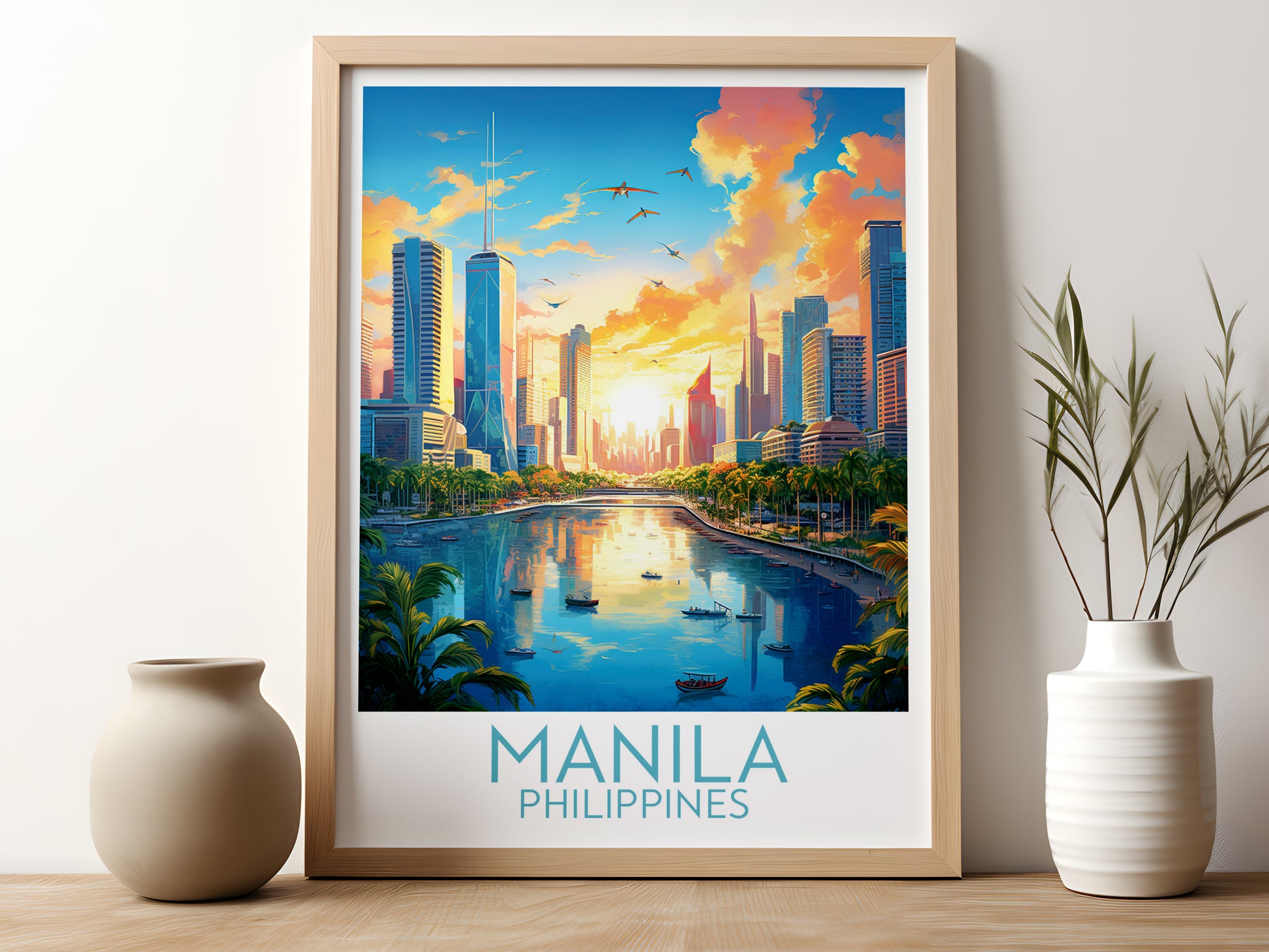 manila travel poster for kitchen philippines