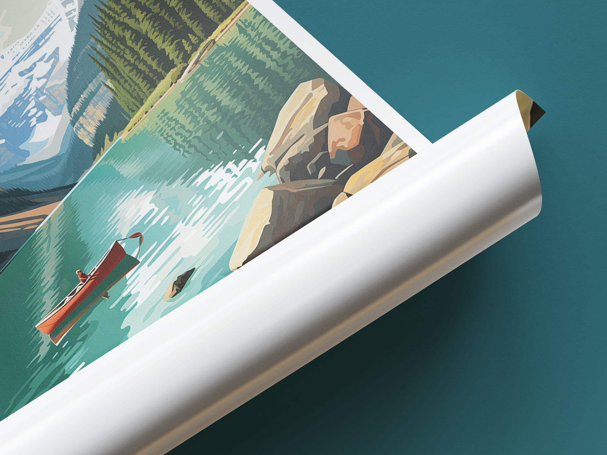 lake louise travel poster tube canada