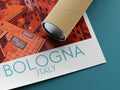 bologna travel poster rolled italy