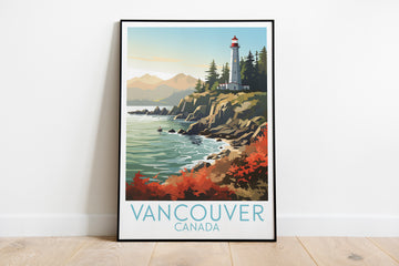 vancouver travel poster on the ground canada