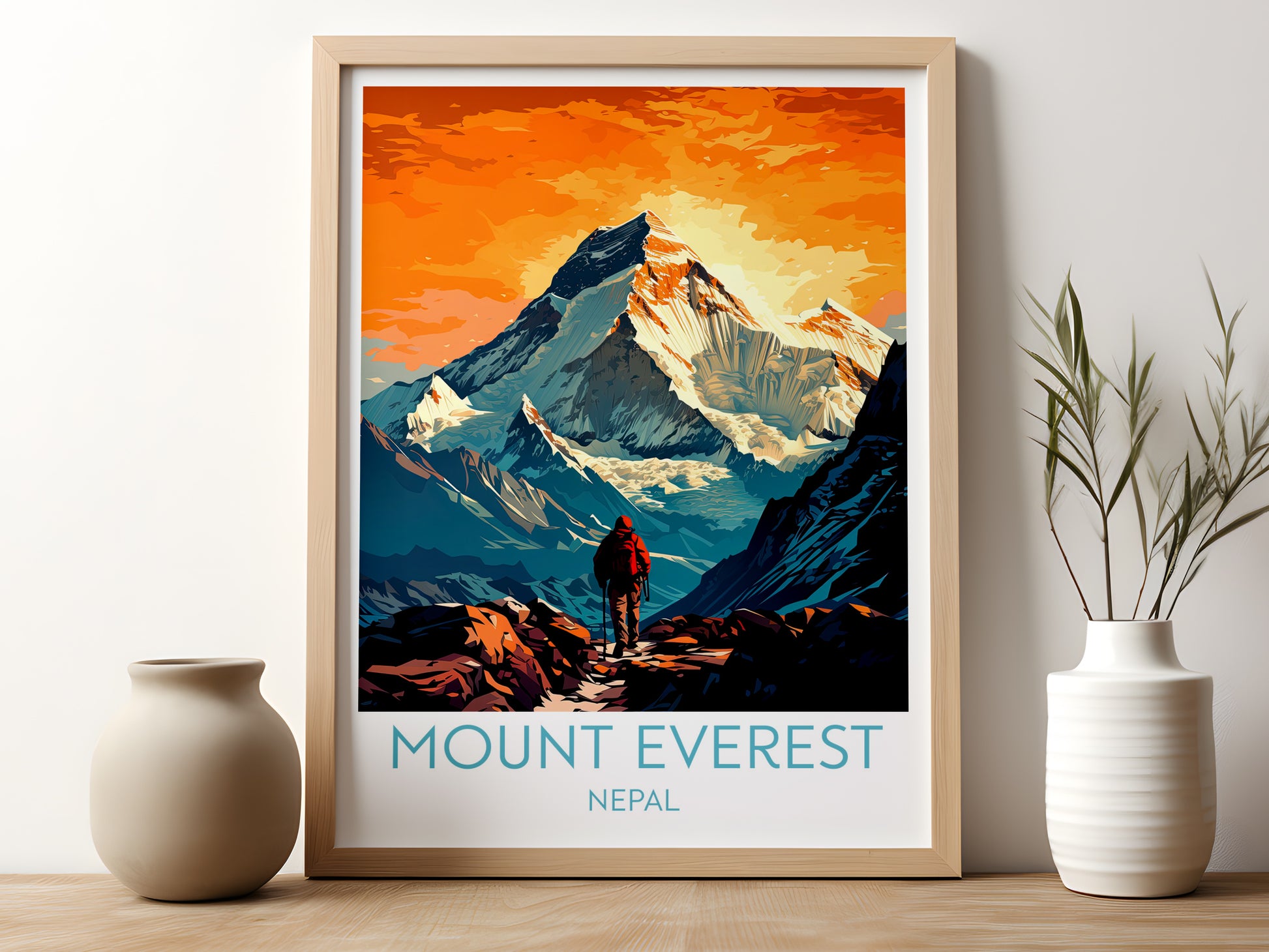 mount everest travel poster for kitchen nepal