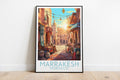 marrakesh travel poster on the ground morocco