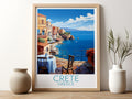 crete travel poster for kitchen greece