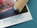 madrid travel poster rolled spain