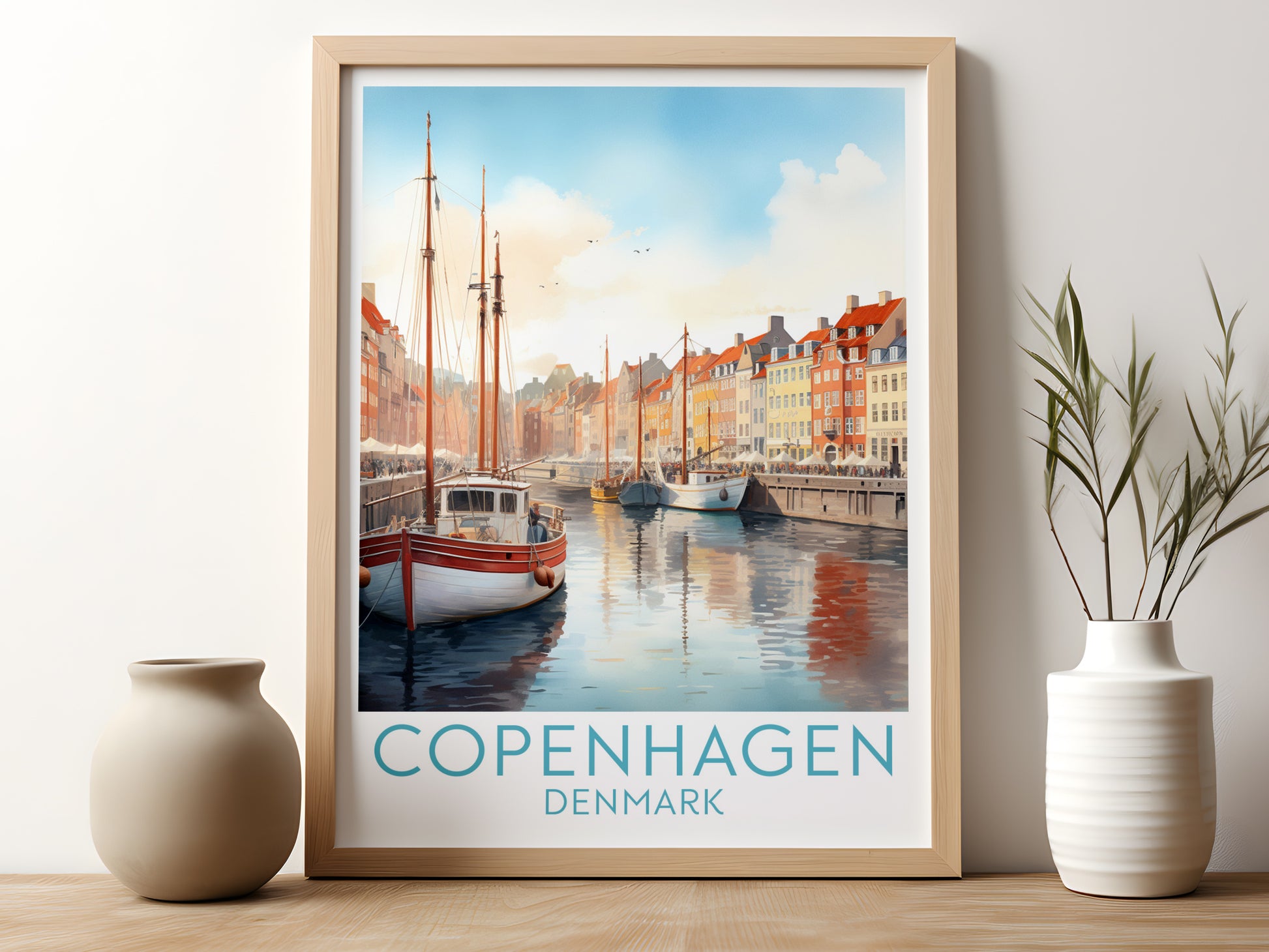 copenhagen travel poster for kitchen denmark