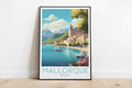 mallorque travel poster on the ground spain