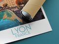 lyon travel poster rolled france