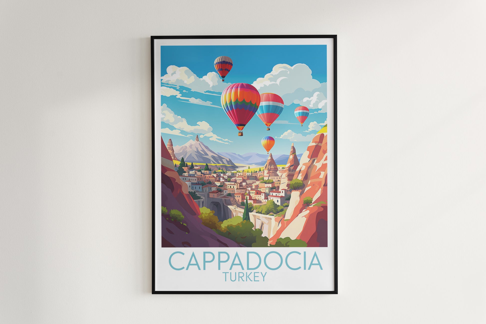 cappadocia travel poster hanged on the wall turkey