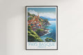 pays basque travel poster hanged on the wall france