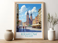 krakow travel poster for kitchen poland