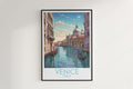 venice travel poster hanged on the wall italy