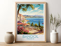 bandol travel poster for kitchen france