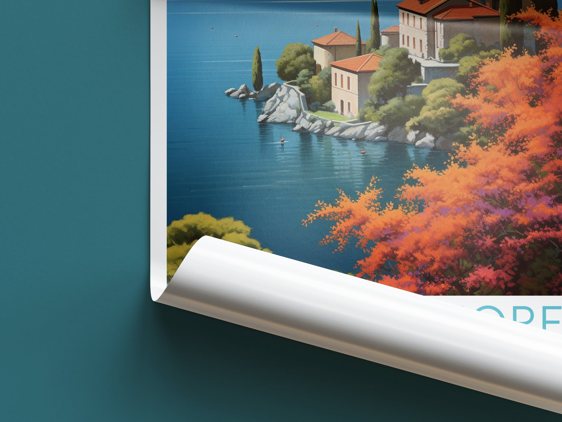 lake maggiore travel poster roll up italy