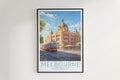 melbourne travel poster hanged on the wall australia