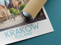 krakow travel poster rolled poland