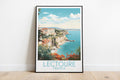 lectoure travel poster on the ground france