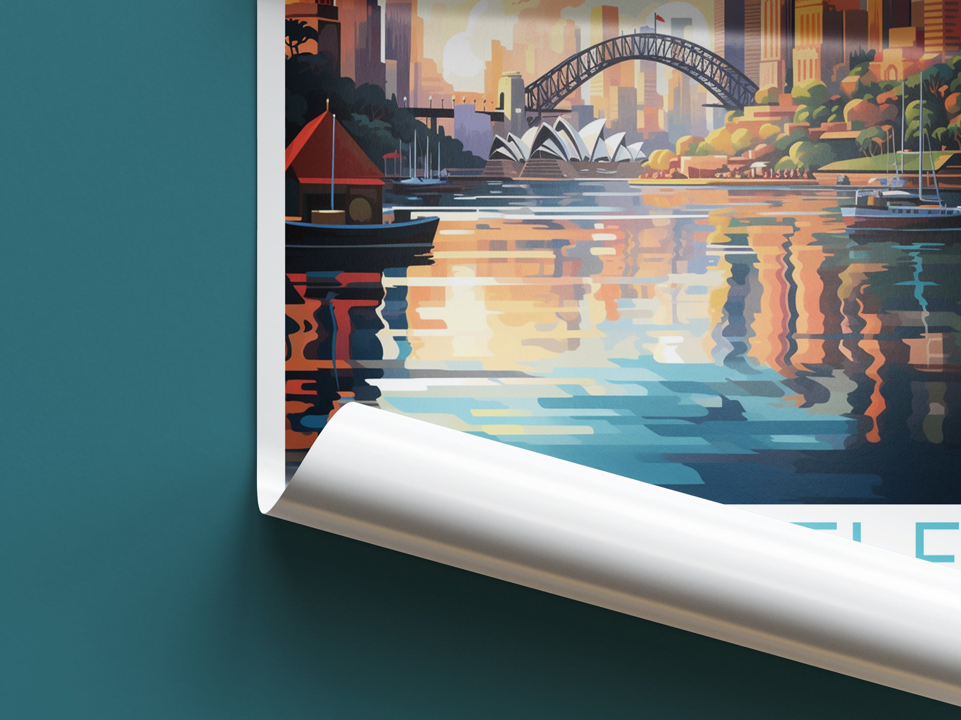 new castle travel poster roll up australia