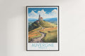 auvergne travel poster hanged on the wall france