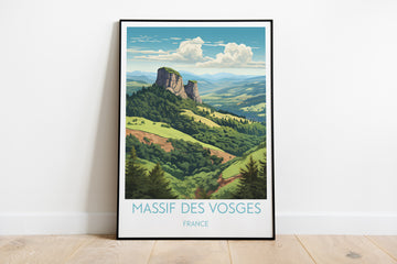 massif des vosges travel poster on the ground france