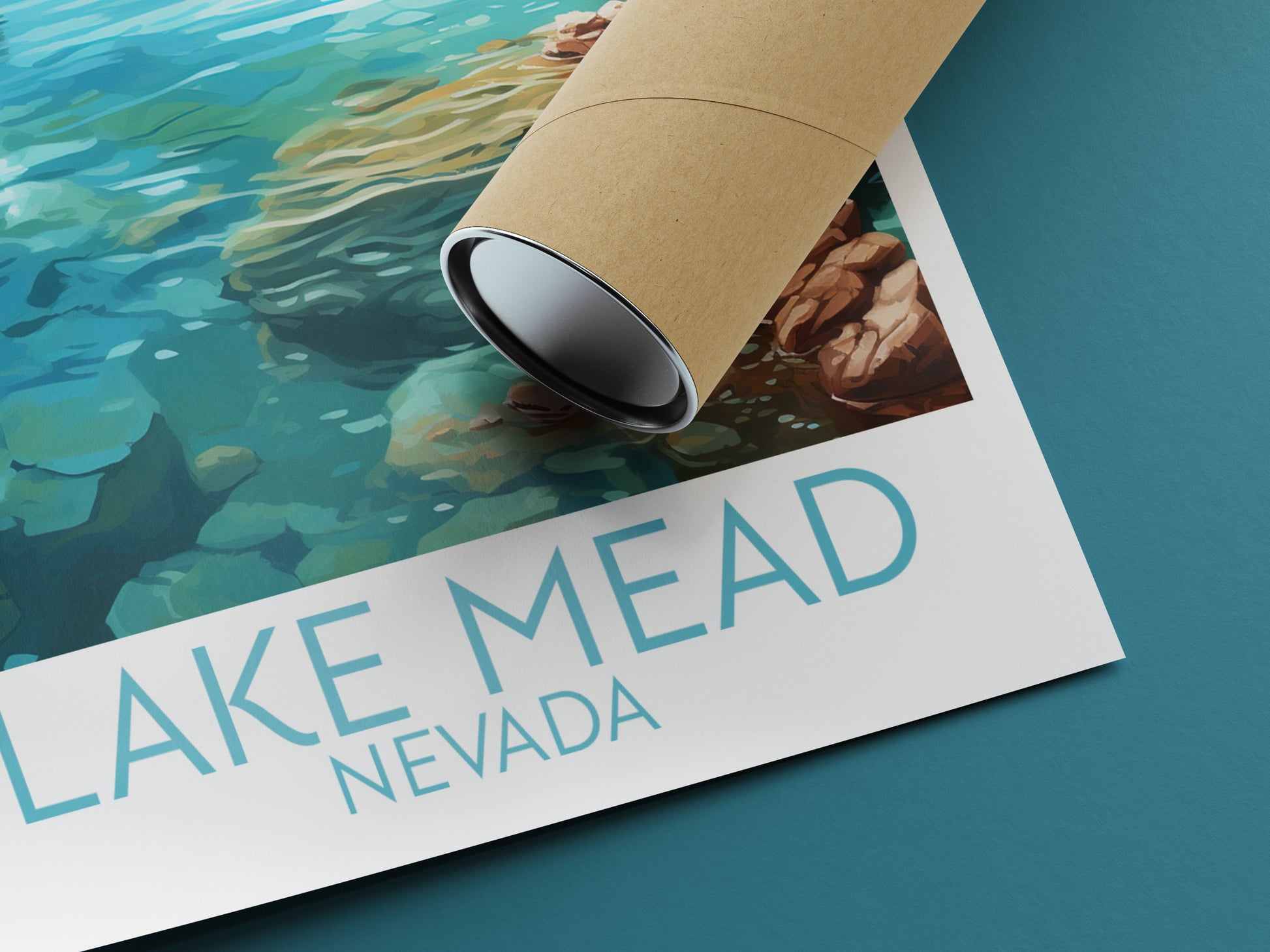 lake mead travel poster rolled nevada