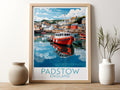 padstow travel poster for kitchen england