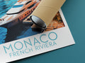 monaco travel poster rolled french riviera