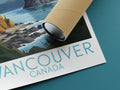 vancouver travel poster rolled canada