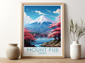 mount fuji travel poster for kitchen japan