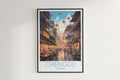 chengdu travel poster hanged on the wall china