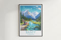 banff travel poster hanged on the wall canada