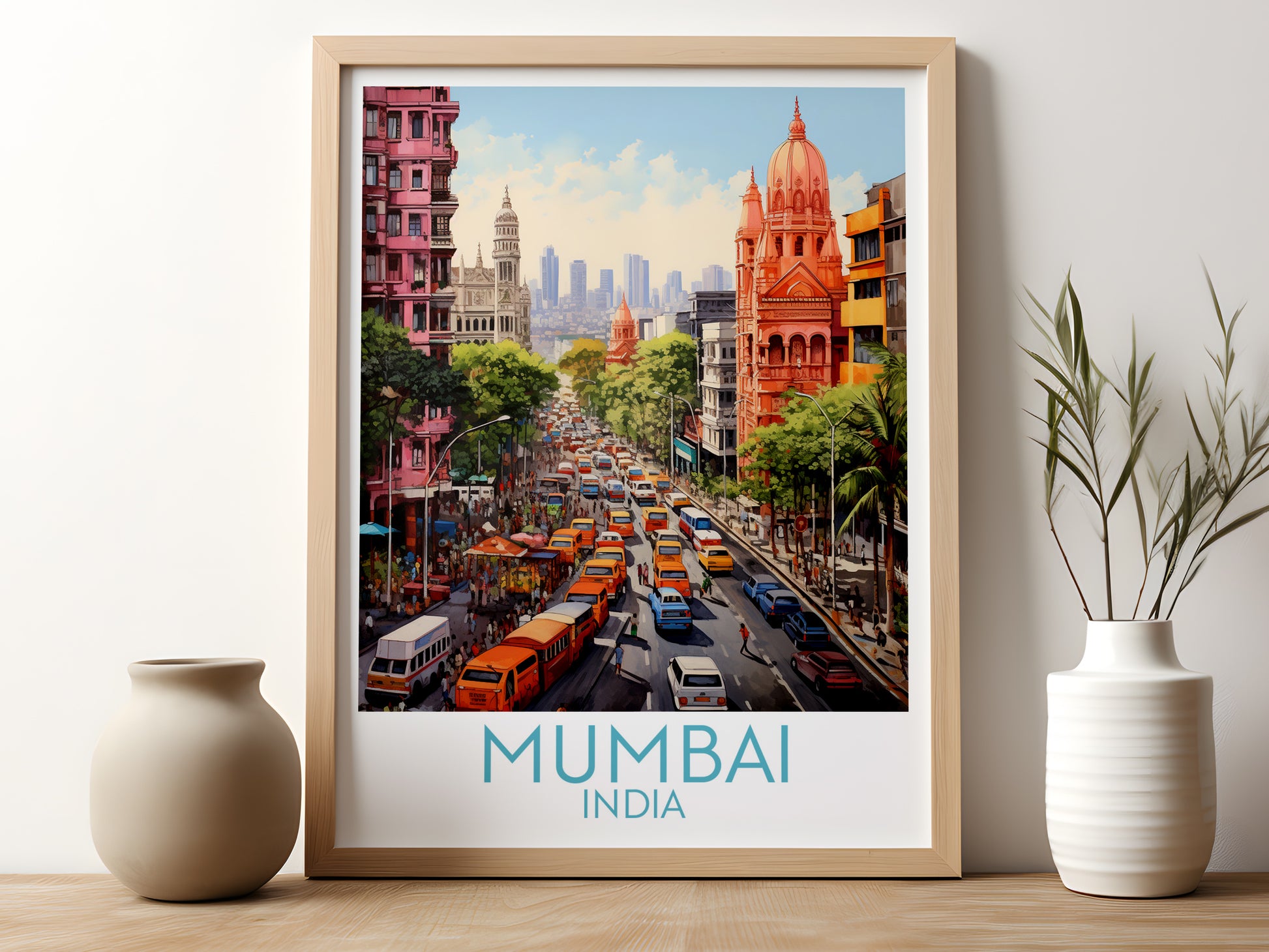 mumbai travel poster for kitchen india