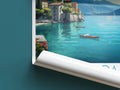 lake garda travel poster roll up italy