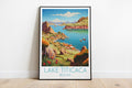 lake titicaca travel poster on the ground bolivia