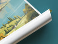 lac leman travel poster tube switzerland